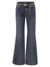 MICHAEL KORS MICHAEL KORS DENIM FLAIR JEANS WITH BELT