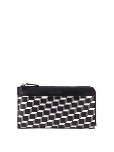 Pierre Hardy Palatine Cube Perspective-print Wallet In Black