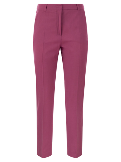 Weekend Max Mara Canon - Wool Cigarette Trousers In Fuxia