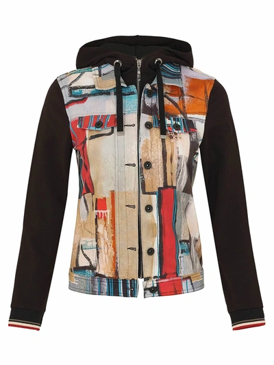 Dolcezza Hooded Jacket In Multi In Black