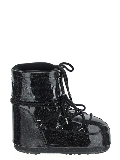 Moon Boot Icon Low Glietter Black Ankle Boot
