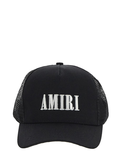 Amiri Black Baseball Cap With Logo Embroidery