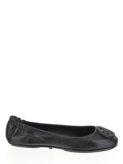 Tory Burch Minnie Travel Ballet Pave In Black
