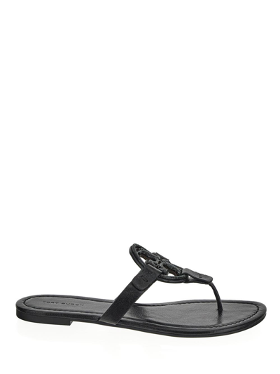 Tory Burch Miller Pave Thong Sandals In Black