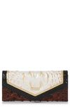 BRAHMIN VERONICA MELBOURNE CROC EMBOSSED LEATHER ENVELOPE WALLET