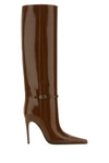 Saint Laurent 110mm Hacker Below-knee Boots In Brown