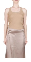 6397 Skinny Rib Cami Top In Sand