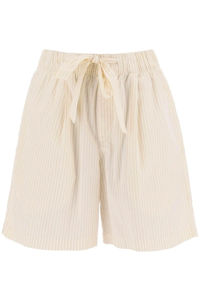 Birkenstock X Tekla Organic Poplin Pyjama Shorts In White