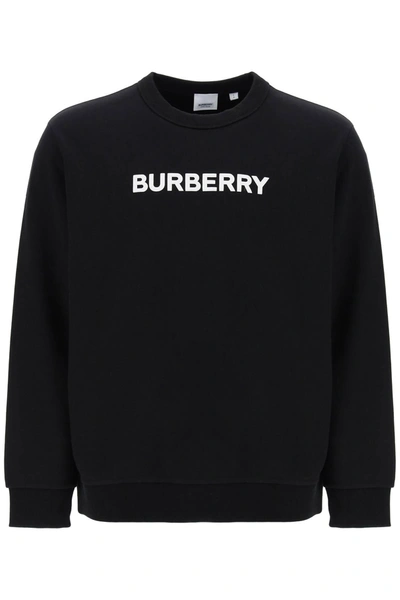 Burberry Sweatshirt With Puff Logo In Black