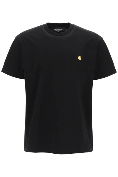 Thom Browne Chase T-shirt In Black,gold