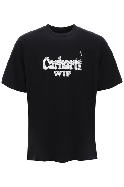 Carhartt Wip Spree Halftone Printed T Shirt In Black