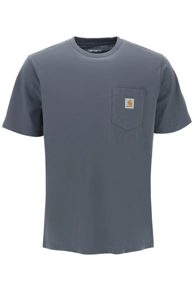 Carhartt Wip T Shirt With Chest Pocket In Grey