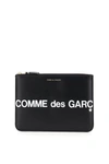 COMME DES GARÇONS COMME DES GARCONS WALLET LEATHER POUCH WITH LOGO