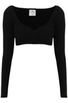COURRÈGES COURREGES RIBBED CROPPED SWEATER
