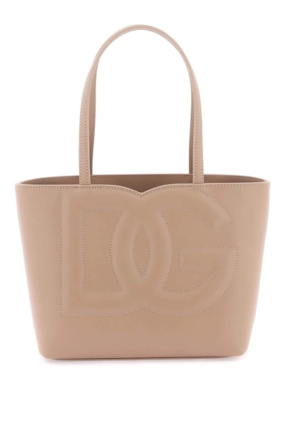 Dolce & Gabbana Powder Pink Quilted Leather Tote Handbag For Women In Turquoise