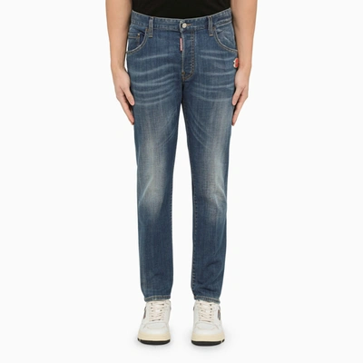 Dsquared2 Regular Blue Washed Denim Jeans