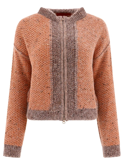 Eckhaus Latta "garden" Cardigan In Orange