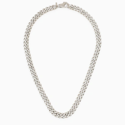 Emanuele Bicocchi 925 Silver Chain Necklace With Crystals In Metal