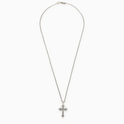 Emanuele Bicocchi Avelli Small Cross Necklace In 925 Silver
