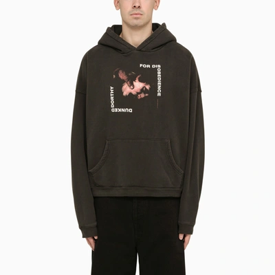 Enfants Riches Deprimes Dorothy Dunked Hoodie In Faded Black