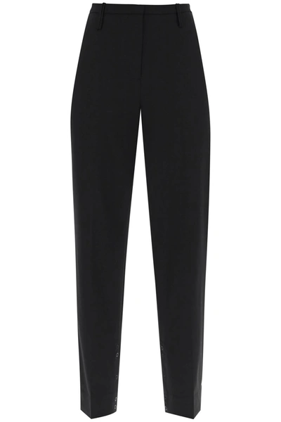 Ganni Mid-rise Tailored Trousers In Black