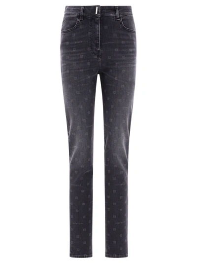 Givenchy 4g High-rise Slim Jeans In Black