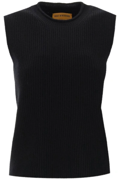 Guest In Residence Layer Up Cashmere Vest In Black