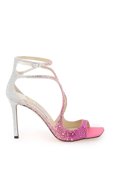 Jimmy Choo Azia 95mm Crystal-embellished Sandals In Multi