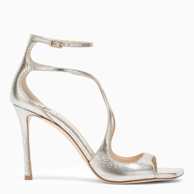 Jimmy Choo Champagne Azia 95 Sandal In Gold