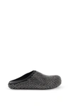 Marni Fussbett Sabot Leather And Crystal-embellished Mesh Clogs In Black