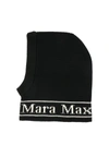 Max Mara Gong Wool Balaclava In Black