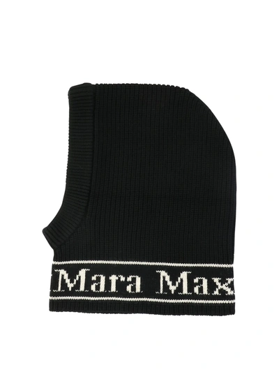 Max Mara Gong Wool Balaclava In Black
