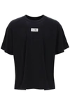 Mm6 Maison Margiela Logo-patch Cotton T-shirt In Black