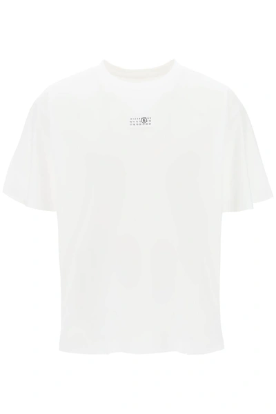 Mm6 Maison Margiela Logo Cotton Oversized T-shirt In Multicolor