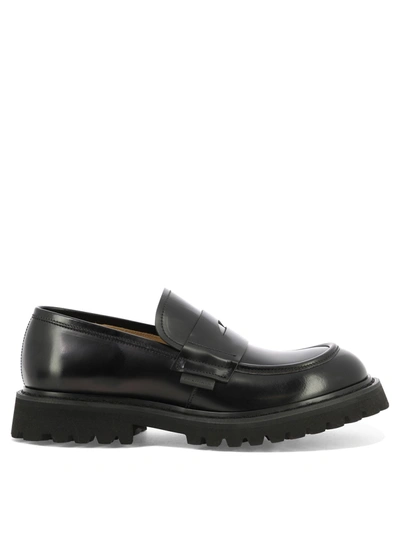 Premiata Leather Loafer Shoes In Black