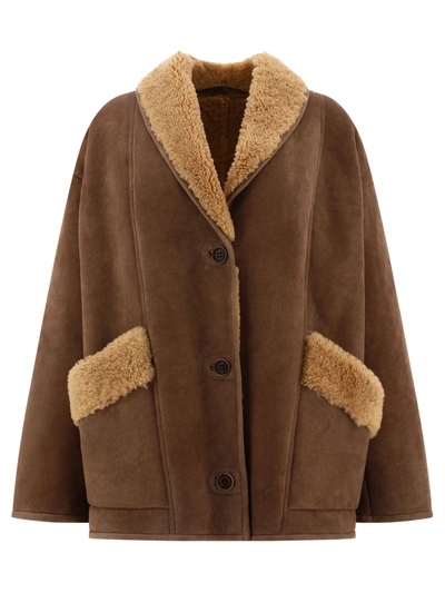 Salvatore Santoro Jacket With Shearling Inserts In Brown