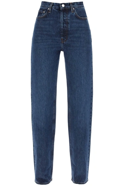 Totême Organic Denim Classic Cut Jeans In Blue