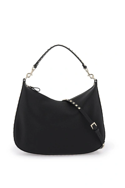 VALENTINO GARAVANI VALENTINO GARAVANI GRAINED LEATHER 'ROCKSTUD' HOBO BAG