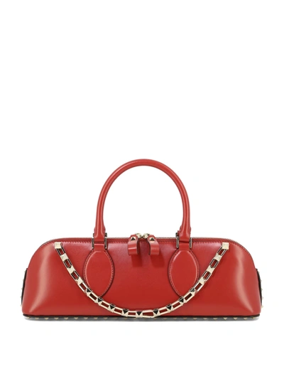 Valentino Garavani Rockstud East West Handbag In Red