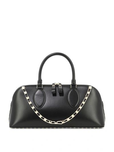 Valentino Garavani Rockstud Handbag In Black