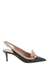 Valentino Garavani Rockstud Bow Slingback Pump In Black
