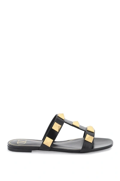 Valentino Garavani Roman Stud Slides Women In Black