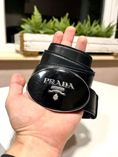 Pre-owned Prada X Vintage Y2k Prada Big Logo Saffiano