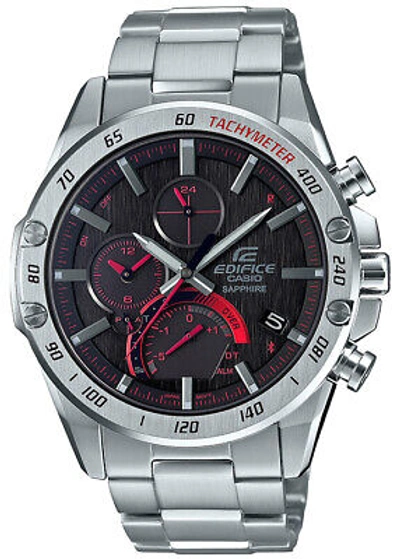 Pre-owned Casio Edifice Eqb-1000xyd-1ajf Black Smartphone Link Men's Watch In Box