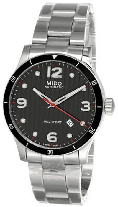 Pre-owned Mido Multifort 42mm Auto Ss Black Dial Men's Watch M025.407.11.061.00