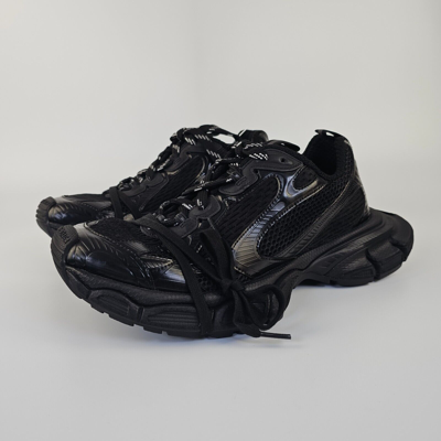 Pre-owned Balenciaga 3xl Men's Black Low Top Sneakers Ss24