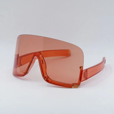 Pre-owned Gucci Gg1631s 001 Transparent Red/light Red 99-1-115 Sunglasses Authentic