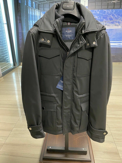 Pre-owned Pal Zileri Concept Winter Parka Coat Jacket Caban Jacket In Black