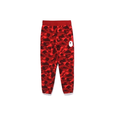 Pre-owned Bape Color Camo Wide Fit Sweatpants Red [001ptj301011mred]