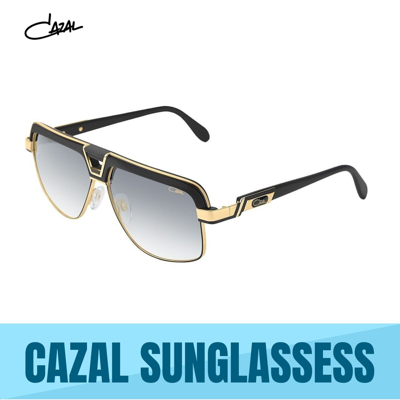 Pre-owned Cazal 991 002 Matte Black Grey Gradient Lens Men's Sunglasses 62mm Authentic In Gray